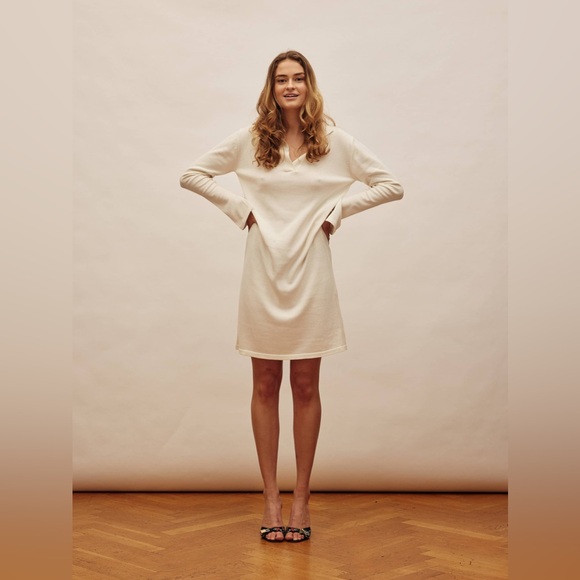 Brand New (NWT) Djerf Avenue Getaway Dress - White Cream - Picture 5 of 16